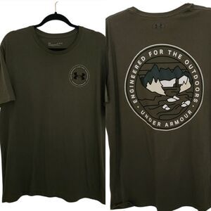 Under Armour Men's Olive Green Outdoor Graphic T-Shirt Size XL